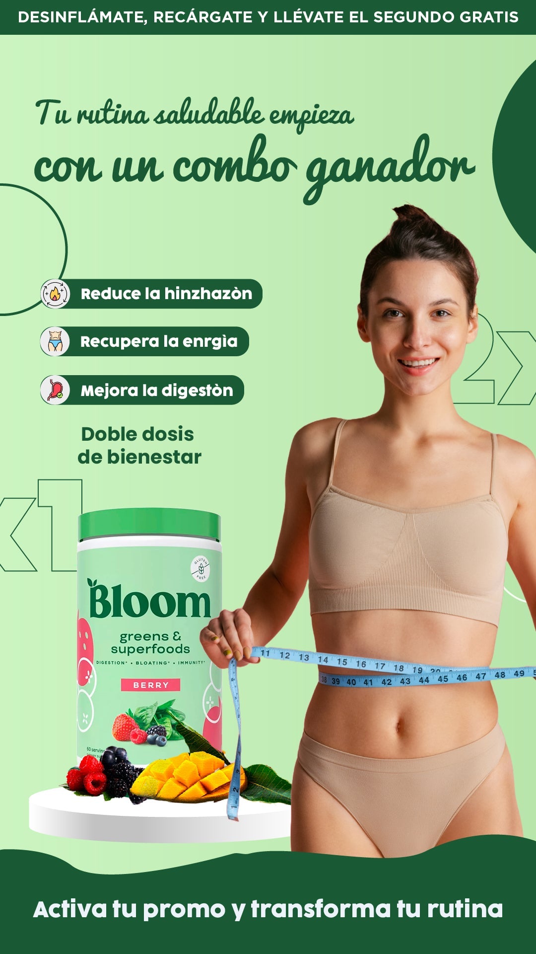 Bloom| Mejora tu digestión y activa el 2x1 ahora.